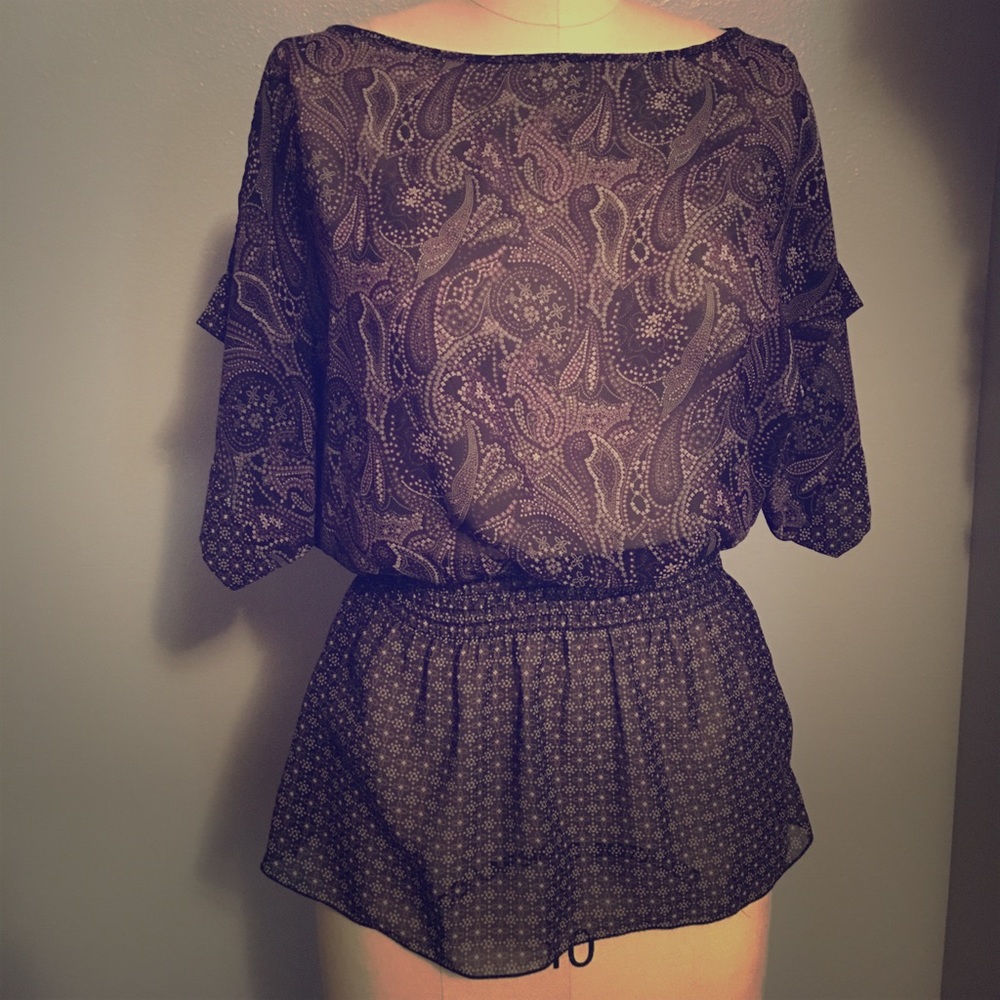 Miley Cyrus and Max Azria purple Tunic